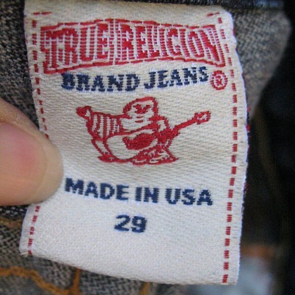 True Religion Blue Women's Cameron  Flap Boyfriend Jeans - Picture 10 of 13